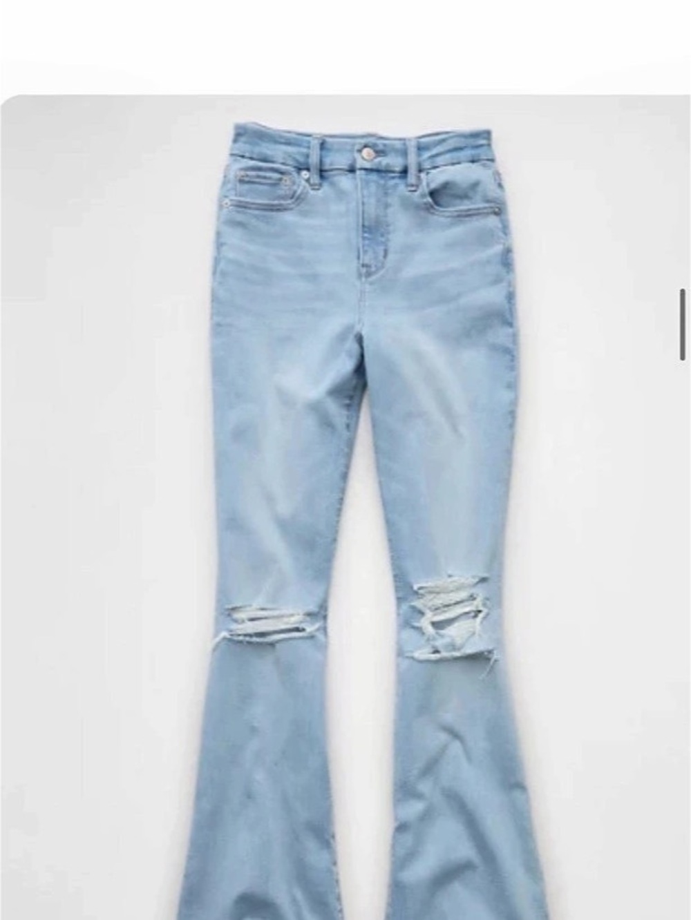 American Eagle Outfitters AE Super High-Waisted Flare Jean Jeans Blue